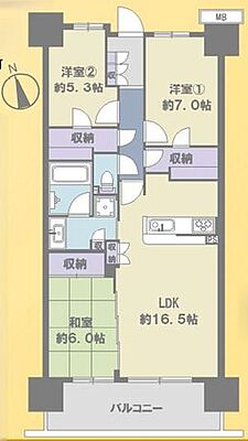 間取り ユトリシア五番街 3階/-