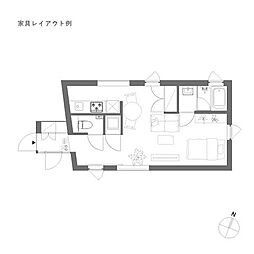 Ｋｉｆ　ａｎｎｅｘ 3階ワンルームの間取り