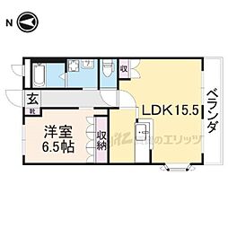 JR山陰本線 福知山駅 バス13分 長山下車 徒歩12分の賃貸アパート 1階1LDKの間取り