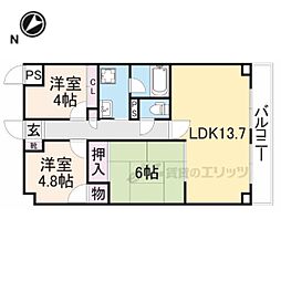 アマデウスVIIB棟 7階3LDKの間取り