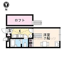 レオパレスサニーコート西村 1Kの間取図画像