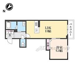 ヴィーエ 3階1LDKの間取り