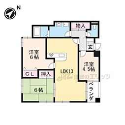 JR山陰本線 亀岡駅 徒歩11分の賃貸マンション 3階3LDKの間取り