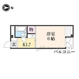 プチマンションむるぶ 3階1Kの間取り