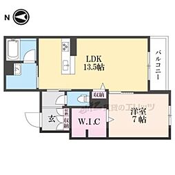 JR福知山線 福知山駅 徒歩8分の賃貸マンション 2階1LDKの間取り