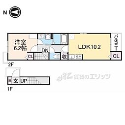 サクラーレ 1LDKの間取図画像