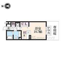 ボヌールメゾン ワンルームの間取図画像