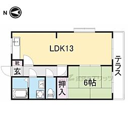 ユーミー清道 1LDKの間取図画像