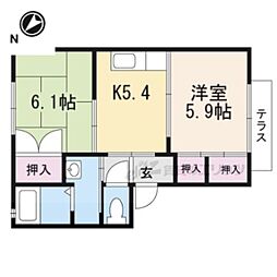 エスポワール 2Kの間取図画像
