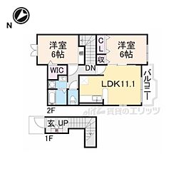 ベルフィオーレS2A 2LDKの間取図画像