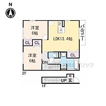 兵庫県丹波篠山市杉（賃貸アパート2LDK・2階・64.65㎡） その2