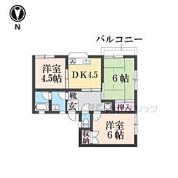 メゾン仁平I 2階3Kの間取り