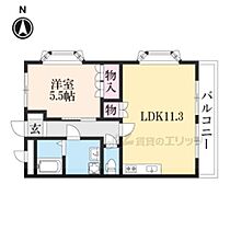 グランドヒルズ光 201 ｜ 京都府福知山市長田大野下（賃貸アパート1LDK・2階・41.04㎡） その2