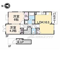 京都府福知山市字天田（賃貸アパート2LDK・2階・52.83㎡） その2