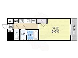アドバンス大阪ヴェンティ 14階1Kの間取り
