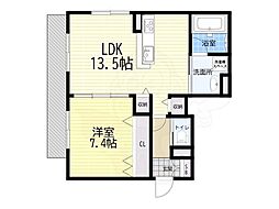 ウェルゲートサウス 1LDKの間取図画像