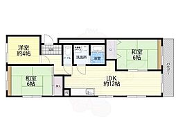 サニーコート豊中 3LDKの間取図画像