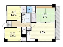 シュシュ 3LDKの間取図画像
