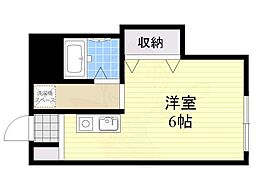 美吉野ハイツ ワンルームの間取図画像