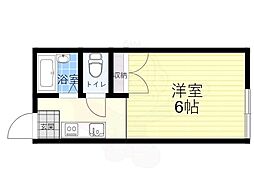 パナハイツ黒川 ワンルームの間取図画像