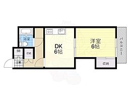 メゾンサプリーム 1DKの間取図画像