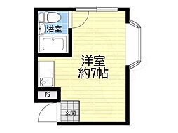出穂三和町ハイツ ワンルームの間取図画像