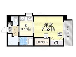 グレースフォートタツミ 1Kの間取図画像