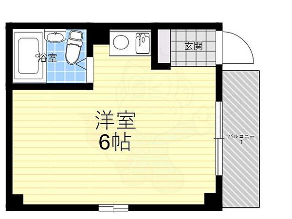 パレ豊南 102 ｜大阪府豊中市豊南町南１丁目(賃貸マンション1R・1階・14.37㎡)の写真 その2