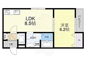 大阪府豊中市利倉東１丁目（賃貸アパート1LDK・1階・35.00㎡） その2