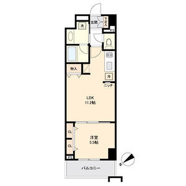 グランルクレ新栄イースト 0615｜愛知県名古屋市中区新栄２丁目(賃貸マンション1LDK・6階・41.02㎡)の写真 その2