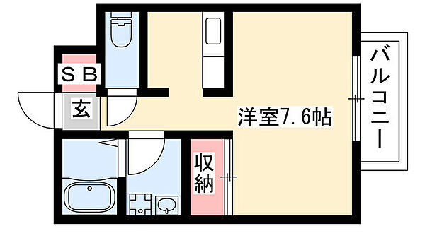 ラ・フォーレ萩原 206｜愛知県名古屋市昭和区萩原町５丁目(賃貸アパート1R・2階・27.95㎡)の写真 その2