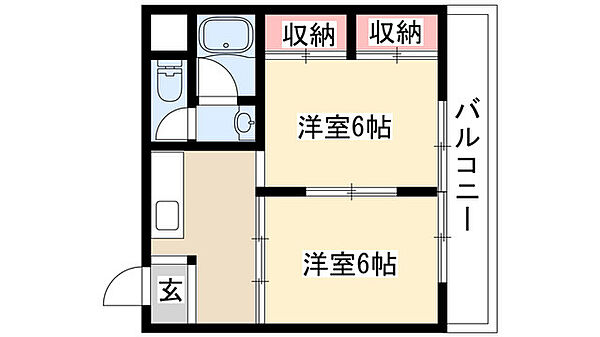 マンションルンビニーI 503｜愛知県名古屋市昭和区山里町(賃貸マンション2K・5階・38.00㎡)の写真 その2