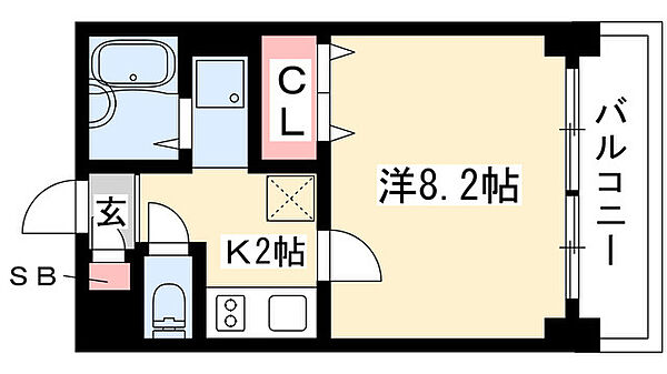 サンドリヨンゴキソ 305｜愛知県名古屋市昭和区松風町２丁目(賃貸マンション1K・3階・26.54㎡)の写真 その2