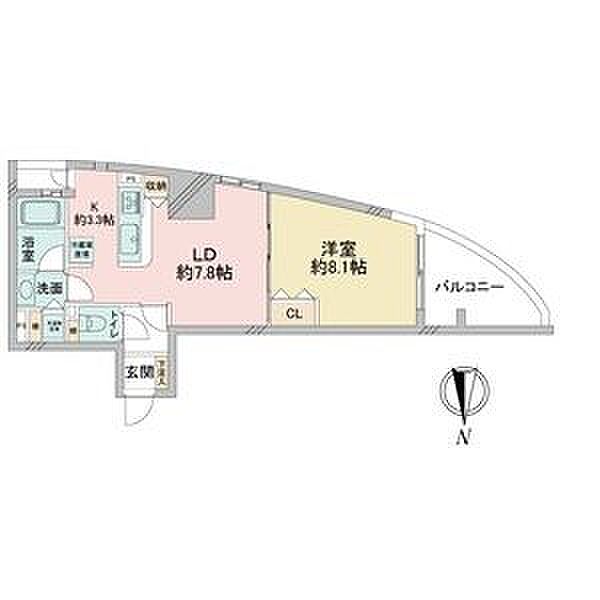 さくらHills富士見 1309｜愛知県名古屋市中区富士見町(賃貸マンション1LDK・13階・47.79㎡)の写真 その2