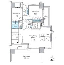 パークアクシス金山WEST 3LDKの間取図画像