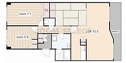 エスペランサ2 3LDKの間取図画像