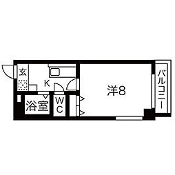 KOUYOU春岡 1Kの間取図画像