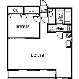 FJ日進通 1LDKの間取図画像