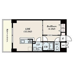 グランデューク新栄 1LDKの間取図画像