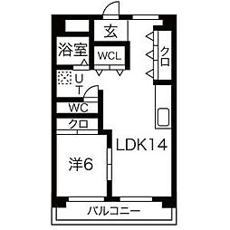 コトブキ第一ビル 1LDKの間取図画像