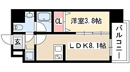 カレント茶屋が坂 1LDKの間取図画像