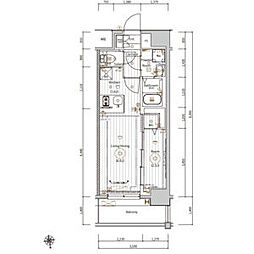 メイクスアート名古屋城西 1LDKの間取図画像