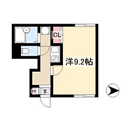 アビテ池下 1Kの間取図画像