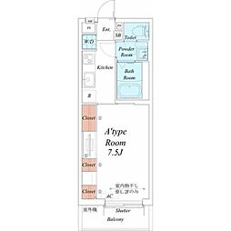 リブリ・サンシャイン一社 1Kの間取図画像