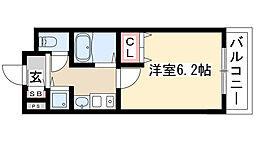 プレサンス桜通アベニュー 1Kの間取図画像