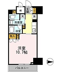 カスタリア栄 1Kの間取図画像