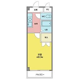 アゼリアヒルズ 1Kの間取図画像