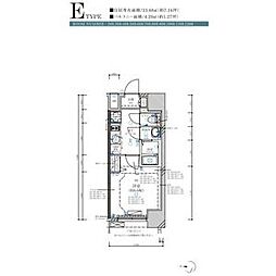 ディアレイシャス名古屋大須通 1Kの間取図画像