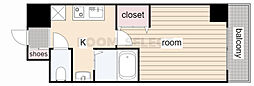 ニーズメゾン新栄 1Kの間取図画像