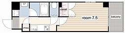 アールズコート本山イースト 1Kの間取図画像